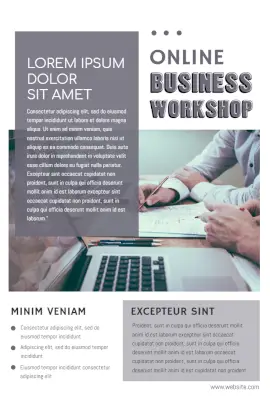 Online Editable Business Workshop Pinterest Graphic