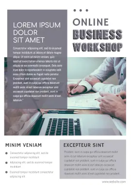 Online Editable Business Workshop Poster
