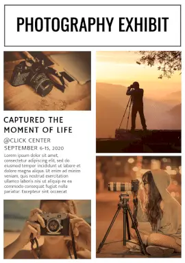 Online Editable Photography Exhibit Event Program