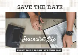 Online Editable Journalist Life Postcard