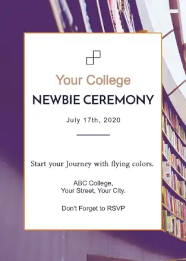 Online Editable Newbie Ceremony Portrait Invitation