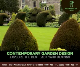 Online Editable Garden Ideas Designs Facebook Post