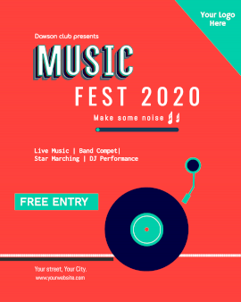 Online Editable Music Fest Program Music Audiogram