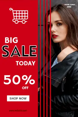 Online Editable Big Sale Offers Pinterest Graphic