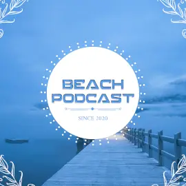 Online Editable Beach Podcast Square GIF Post 1:1