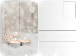 Online Editable Candle Theme Postcard