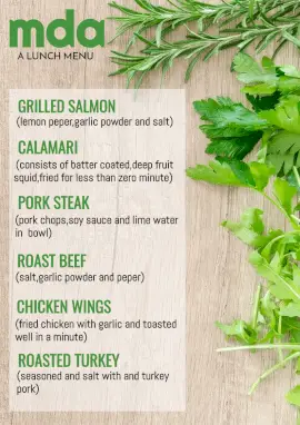 Online Editable Spicy Lunch Menu