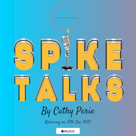 Online Editable Blue Spike Talks Releasing Podcast Audiogram