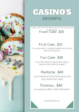 Online Editable Desserts and Sweets Menu