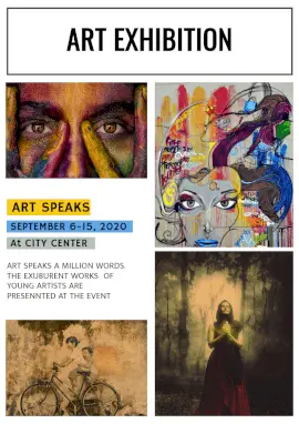 Online Editable Art Exhibition Event Program