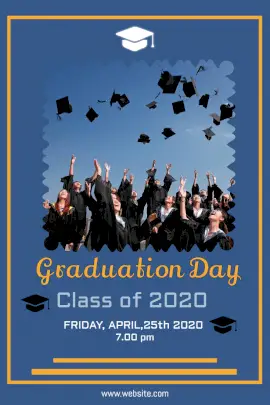 Online Editable Graduation Day Party Pinterest Graphic