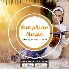 Online Editable Sunshine Music to Video Square 1:1