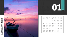 Online Editable Travel Theme Calendar