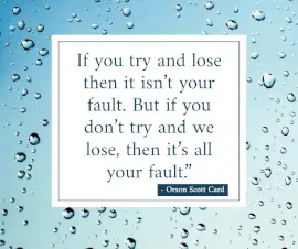 Online Editable Quotes on Trying By Orson Scott Card Facebook Post