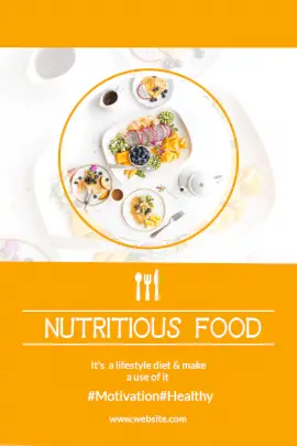 Online Editable Nutritious Food Pinterest Graphics