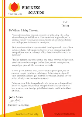 Online Editable Business Solution Letterhead