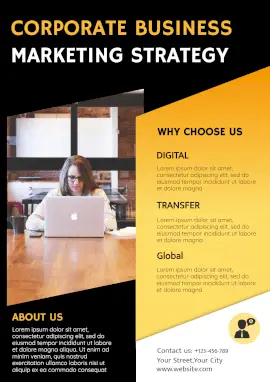 Online Editable Corporate Business Marketing Strategy Poster Marketing Materials