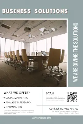 Online Editable Business Marketing Solutions Pinterest Graphic