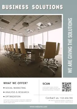 Online Editable Business Marketing Solutions Poster
