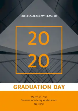 Online Editable 2020 Graduation Day Event Program