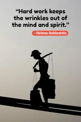 Online Editable Helena Rubinstein Hard-working Quotes Pinterest Graphic