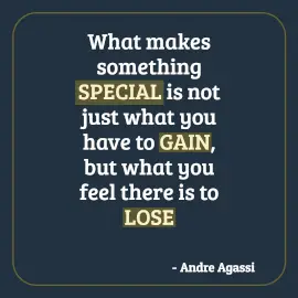 Online Editable Gain and Lose Quotes by Andre Agassi Instagram Post