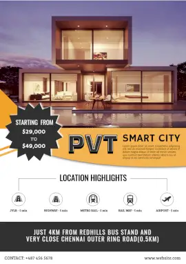 Online Editable Real Estate in Smart City A4 Document