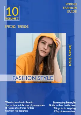 Online Editable Fashion Style Magazine Cover