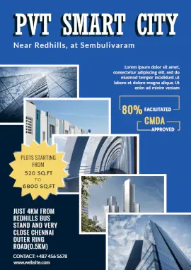 Online Editable PVT Smart City Property Sale A4 Document