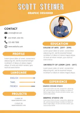 Online Editable Graphic Designer Resume Template