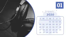 Online Editable Entertainment Theme Calendar