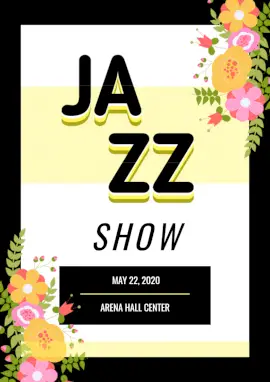 Online Editable Jazz Show Event Program