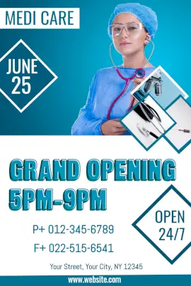 Online Editable Medicare Grand Opening Pinterest Graphics