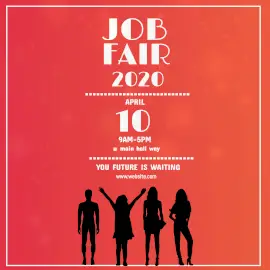 Online Editable 2020 Job Fair Instagram Post