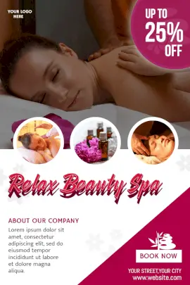Online Editable Beauty Spa Pinterest Graphic