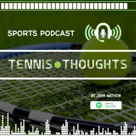 Online Editable Tennis Thoughts Podcast Square 1:1