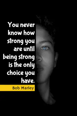 Online Editable Bob Marley Stay Strong Pinterest Graphic