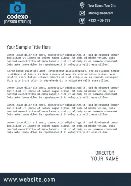 Online Editable Design Studio Letterhead