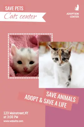 Online Editable Cats Center Pinterest Graphics