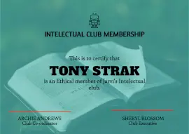 Online Editable Club Membership Certificate