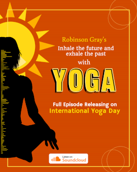 Online Editable Yoga Fitness on International Yoga Day Podcast Audiogram