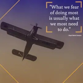 Online Editable Fear Overcome Quote by Ralph Waldo Emerson Instagram Post