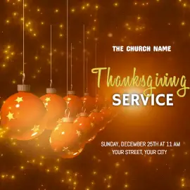 Online Editable Golden Thanksgiving Service Animated Design