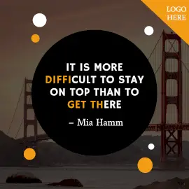 Online Editable Motivational Quote by Mia Hamm Instagram Post