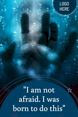 Online Editable Brave Person Quotes Pinterest Graphic