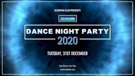 Online Editable Blue Dance Night Party Animated Design