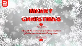 Online Editable Christmas Greeting with Snowflakes Animated Design