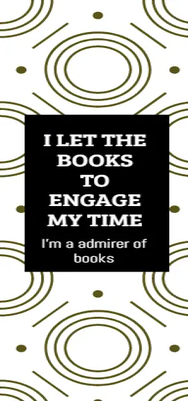 Online Editable Book Lover Message Bookmark
