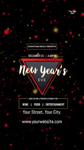 Online Editable Dark New Year's Eve Animated Design