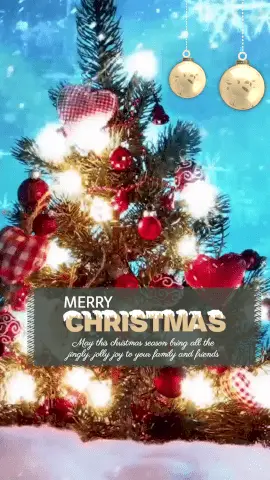 Online Editable Merry Christmas Greeting Animated Design